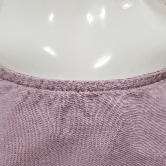 Free Heart top Large sleeveless shredded fringe raw hem keyhole tank twill boho - Picture 7 of 13